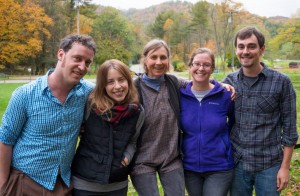 (from left) Joshua Tysinger, Brie Stoner, Cynthia, Becky Crigger, and Matthew Wright • Wisdom School Southeast 2014